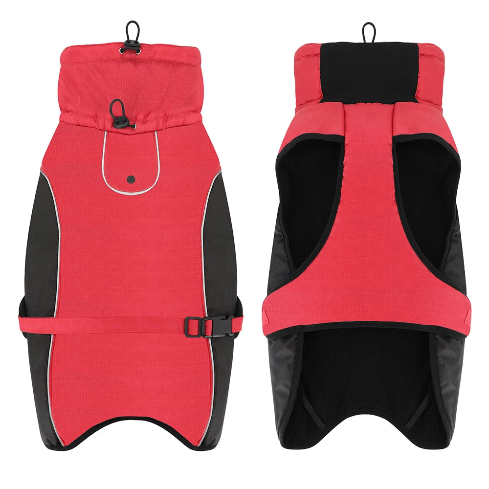 Warme Regenjacke mit Reflektoren