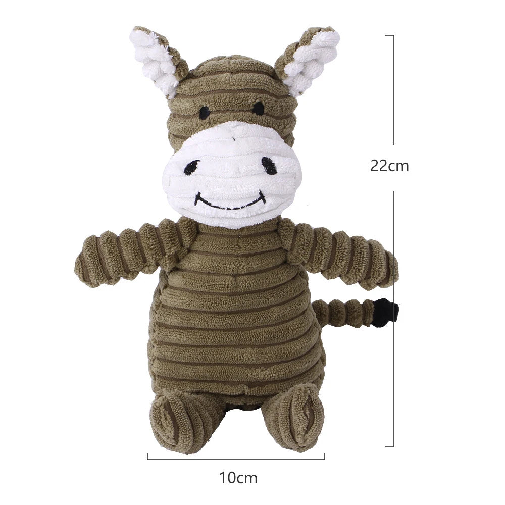 Verschiedene Plüschkuscheltiere mit Squeaker