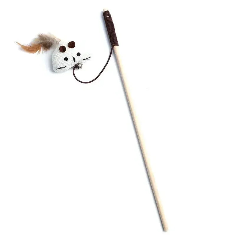 Katzenangel mit Federspielzeug