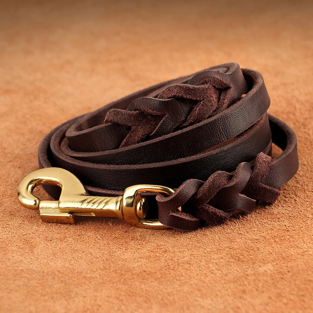 Hundehalsband und Leine aus Leder