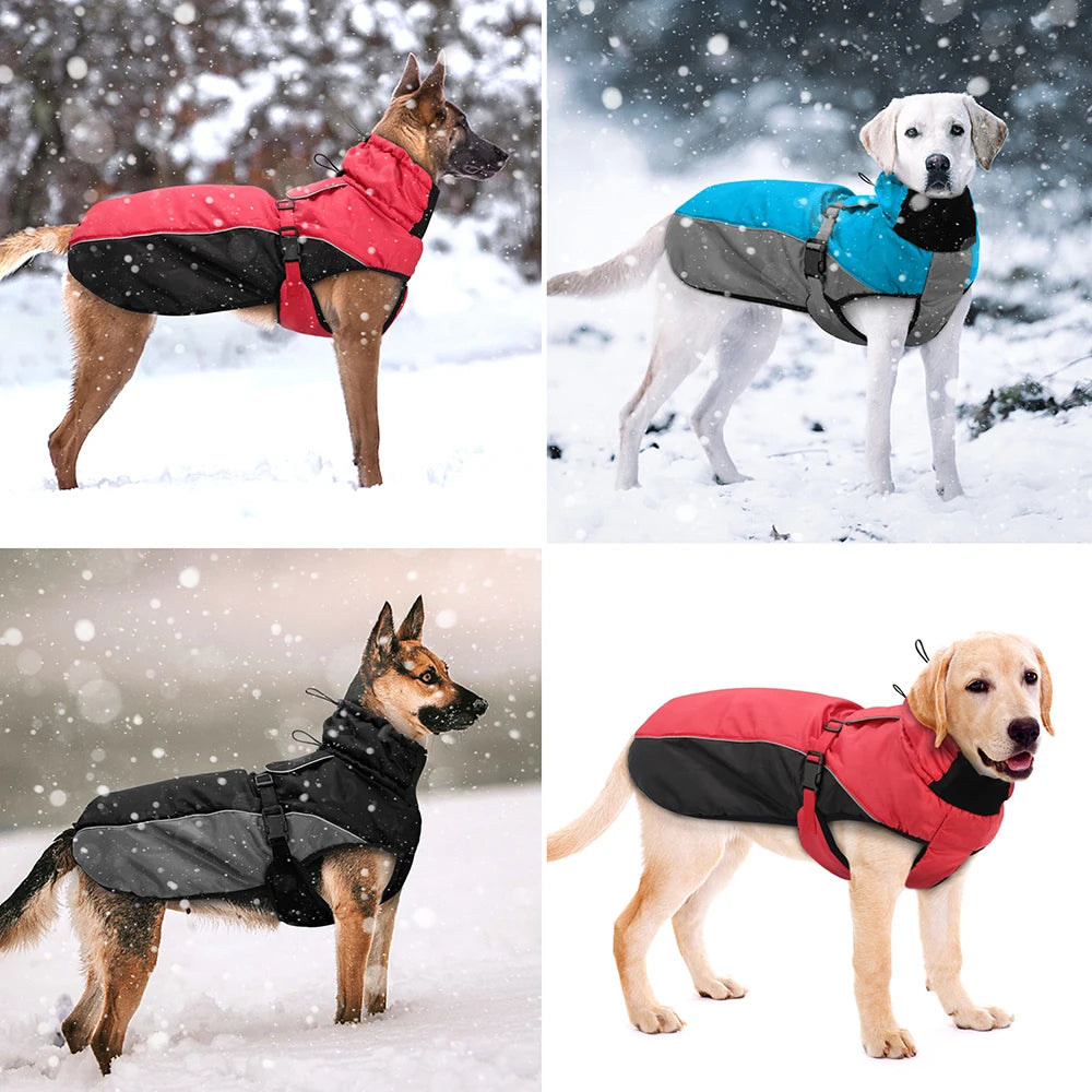 Warme Regenjacke mit Reflektoren
