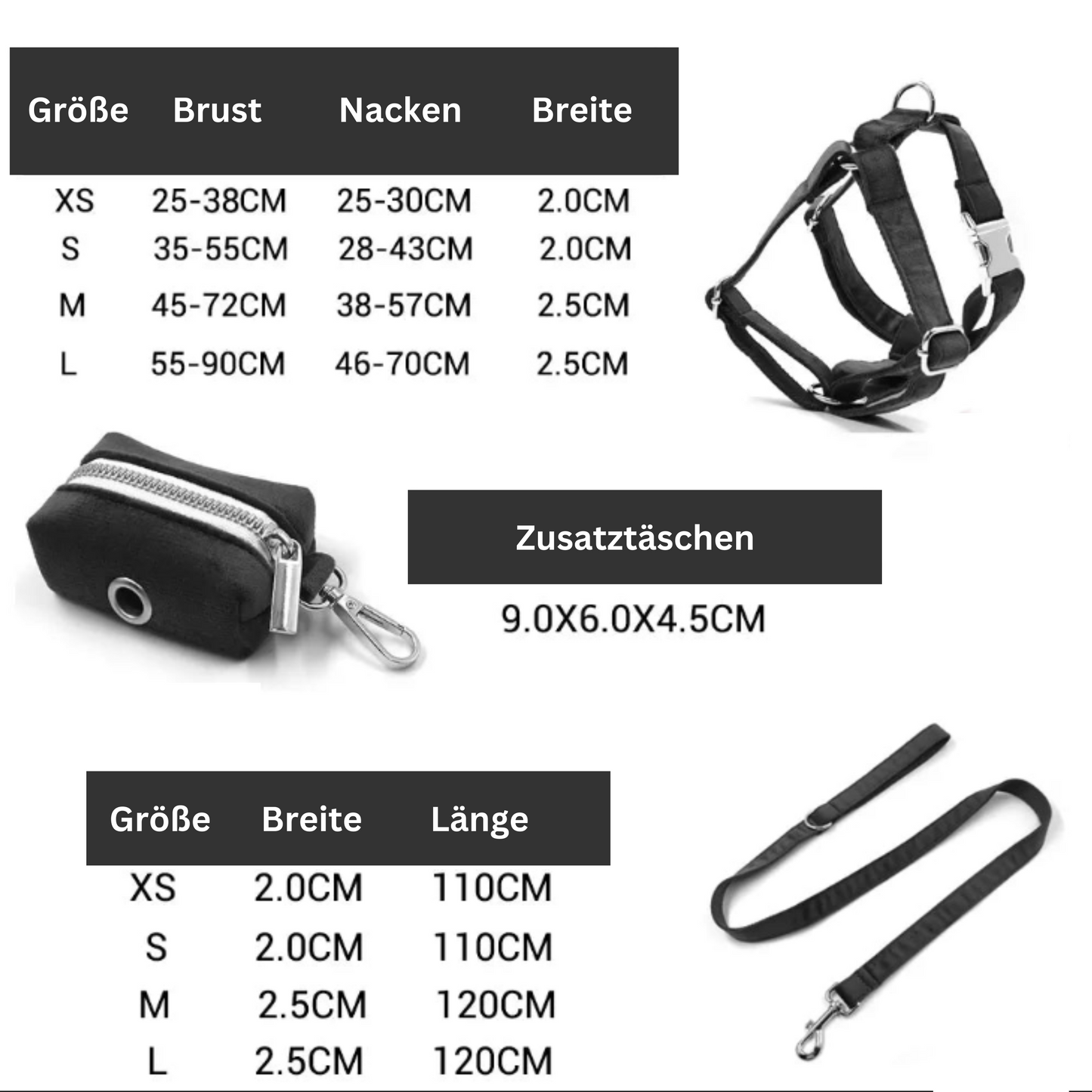 Marinblaue Accessoires Einzeln oder im Set