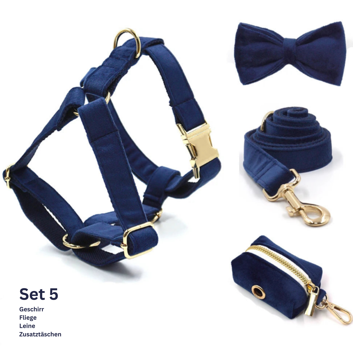Marinblaue Accessoires Einzeln oder im Set