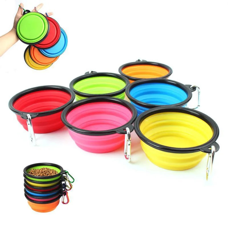 Einklappbarer Futter und Trinknapf mit Karabiner