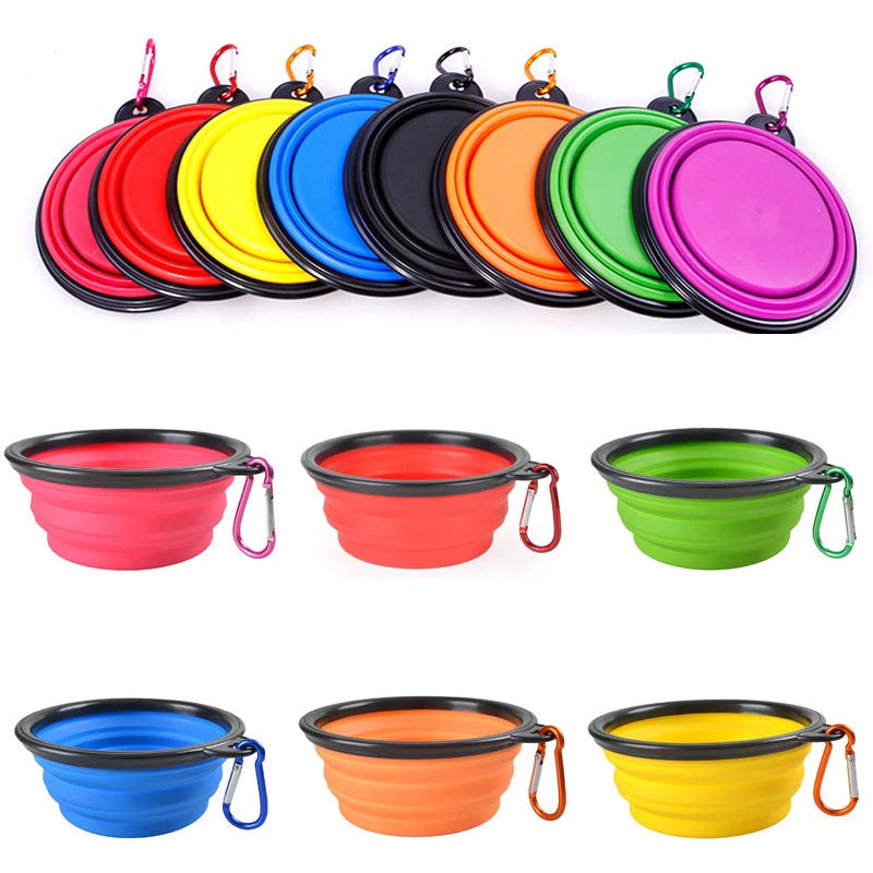 Einklappbarer Futter und Trinknapf mit Karabiner