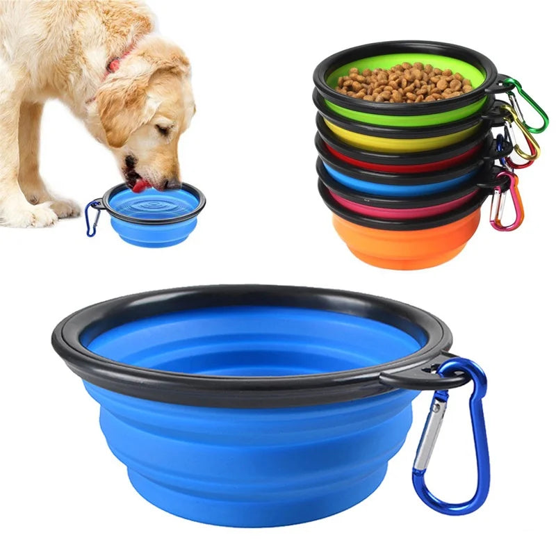 Einklappbarer Futter und Trinknapf mit Karabiner